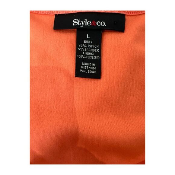 Style & Co Coral Tank Top‎ Chiffon Studded Hem Sz Large NEW - Picture 6 of 7